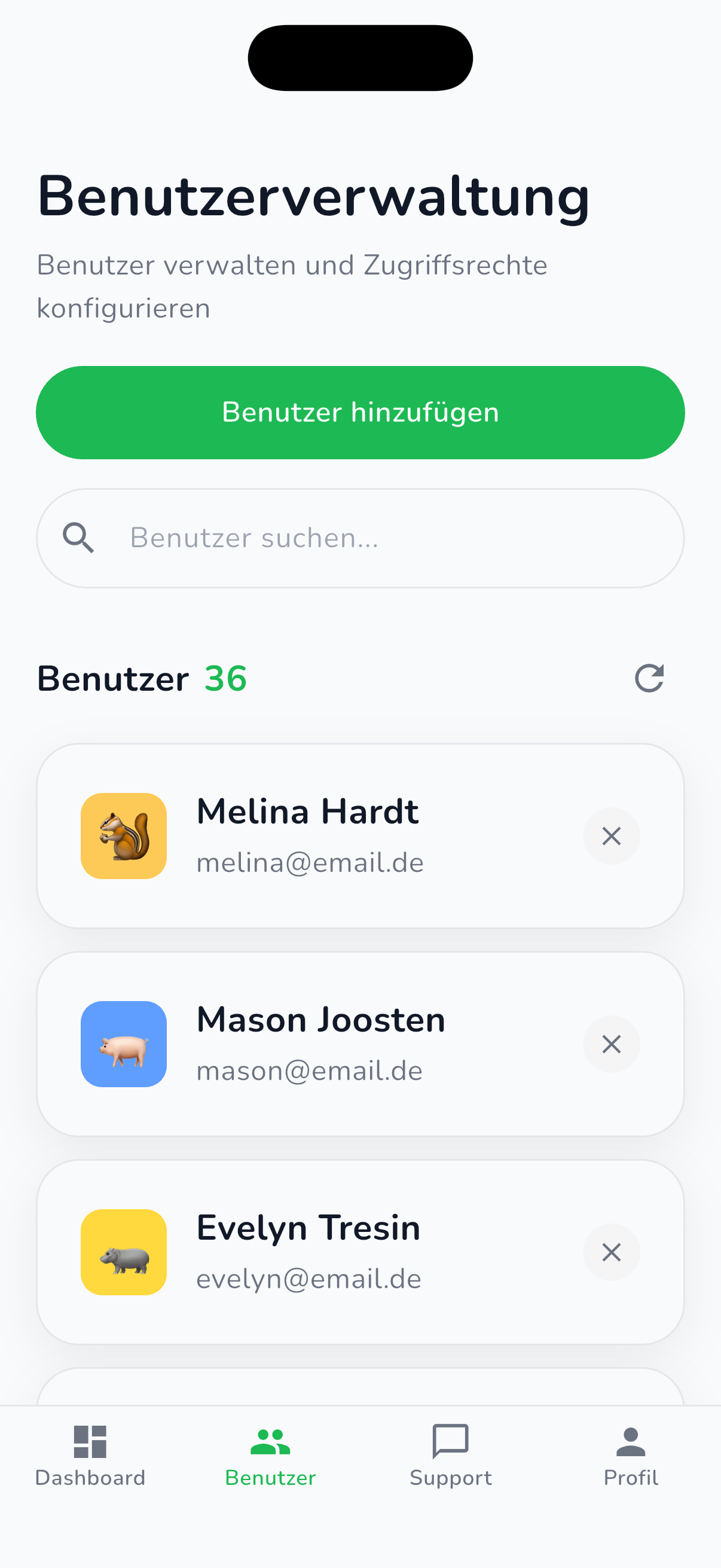 Füge deine Klienten hinzu